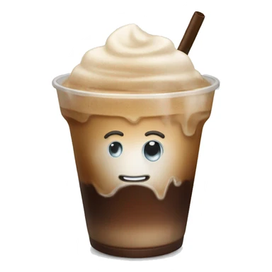 Ice coffee with ice  sticker