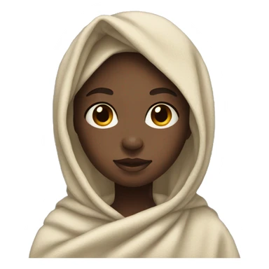 light skin black girl in blanket sticker