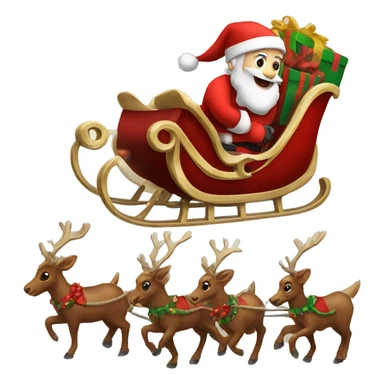 Santa sleigh sticker