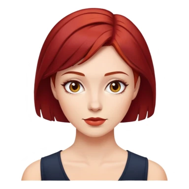 Mulher de cabelo curto vermelho escuri sticker