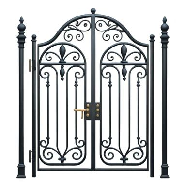 A metal gate sticker