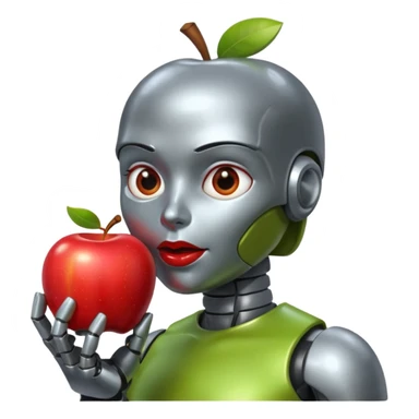 android eating apple sticker