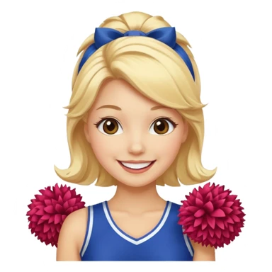 cheerleader with pom pom in front sticker