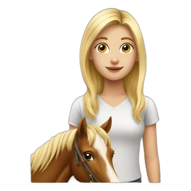 Blond Girl with a Horse sticker