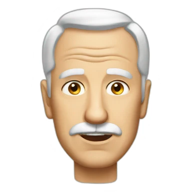 head, old white dad funny, head only sticker