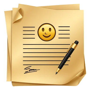 Premium contract golden paper signed sealed sticker