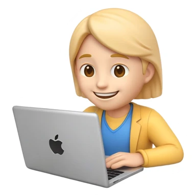 Here’s your 3D emoji character using a laptop! Let me know if you want any adjustments or a different style. 😊💻 sticker