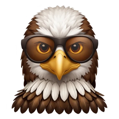 Eagle with sunglasses  sticker