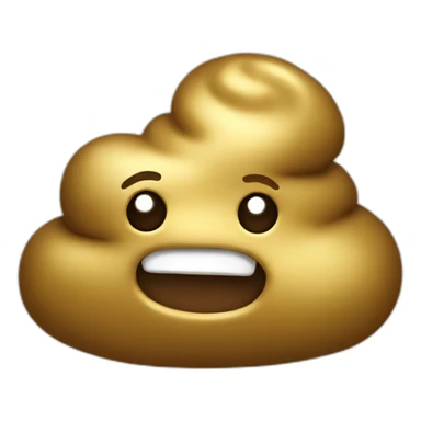 poop made of gold sticker
