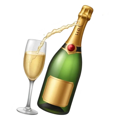 Bottle with Popping Cork sticker