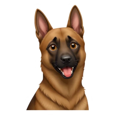 Belgian malinois dog barking sticker