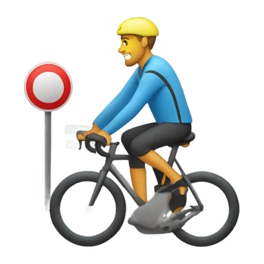 Cyclist in traffic sticker