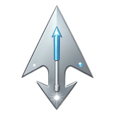 arrow pointing upward with sparkles sticker