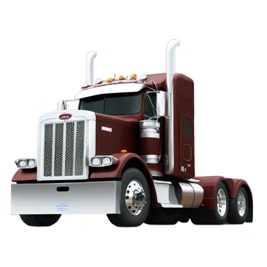 Peterbilt 389 brown cherry with flat top sticker
