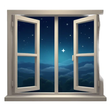 Window with night sky view  sticker