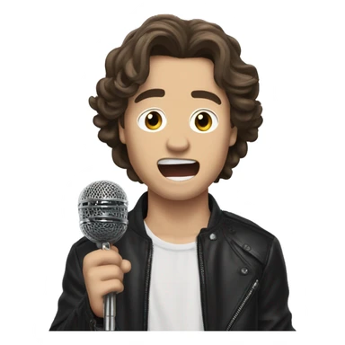 conan gray with a microphone  sticker