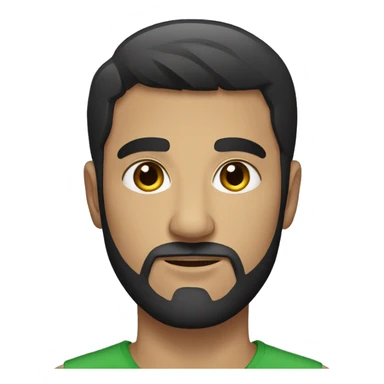albanian male with short black hair and a short black beard sticker