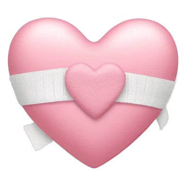 Baby pink heart with bandage.  sticker