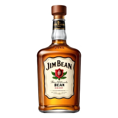 single whiskey bottle in the shape of a Jim Beam bottle, no label sticker