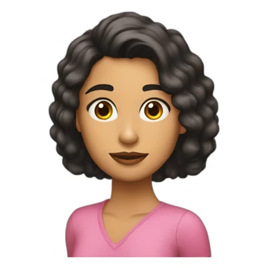 Chica morena pelo largo sticker