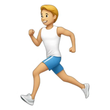 person-running-white-not black-outline sticker