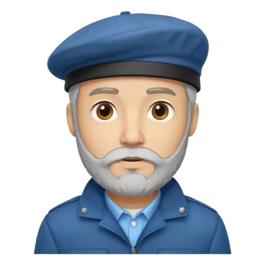 Man with Light Grey Beret – Beard, blue jacket, light beanie.







 sticker