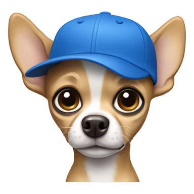 Chihuahua wearing blue baseball cap  sticker