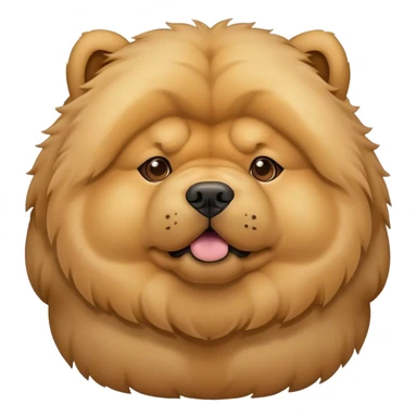 a beige chow chow sticker