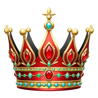 red and black royal crown sticker