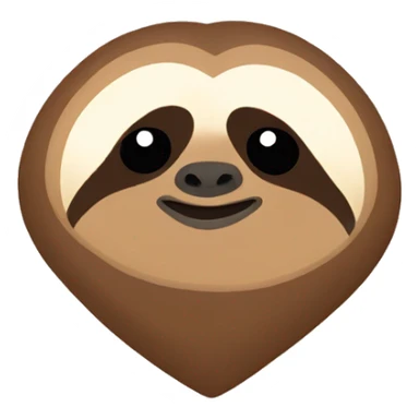 Sloth with heart sticker