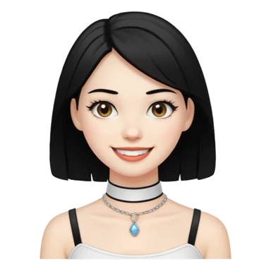 only goth black white choker , remove background  sticker