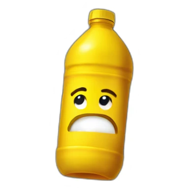 dark yellow water in a water bottle laying on the sidewalk sticker