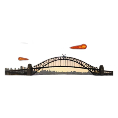 sydney-harbour-bridge under fire sticker