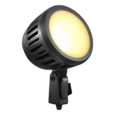 microfono y luz de foco sticker