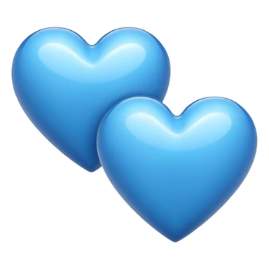 Two blue hearts going diagonally  sticker