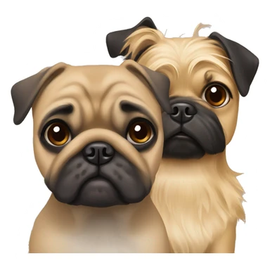 Mix pug and a yorkshire Terrier sticker