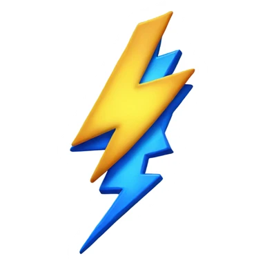 Blue lightning bolt sticker