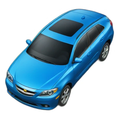 Carro azul y amarillo sticker