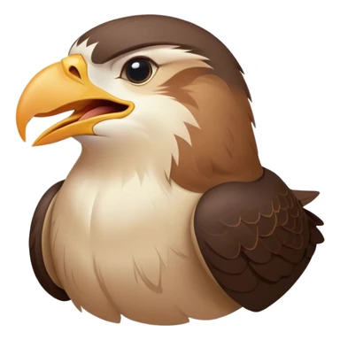 Cinematic Cute Yawning Falcon Portrait Emoji, Head tilted slightly with a dramatic, wide-open yawn, showcasing a streamlined, powerful form with a softly drooping beak and sleepy, half-closed eyes, Simplified yet irresistibly adorable features, highly detailed, glowing with a soft, cozy glow, high shine, relaxed yet expressive, stylized with a dash of whimsical aerial charm, soft glowing outline, capturing the essence of a drowsy yet affectionate falcon that appears ready to stretch out for a nap! sticker