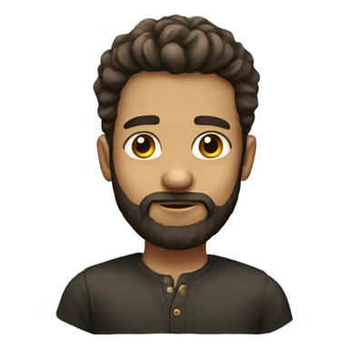 portrait of a bearded boy sticker