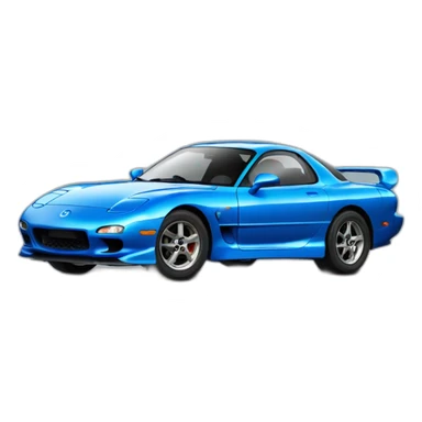 mazda rx7 blue sticker