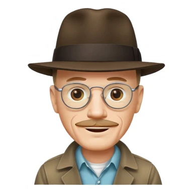 Hizenberg in hat  sticker