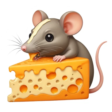 A rathead vomiting cheese  sticker