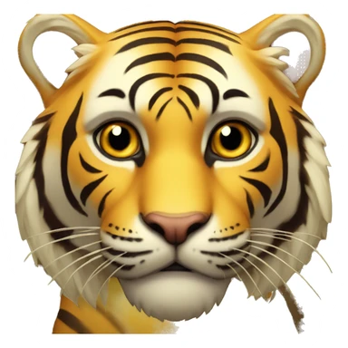 Un tigre jaune avec des eclaire sticker