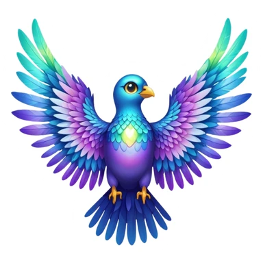 Seven wings and eyes all over sticker