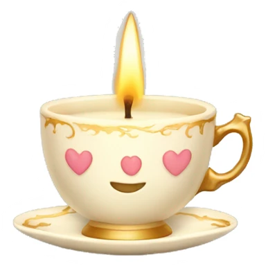 Teacup candle sticker