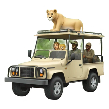 african safari vehicle sticker