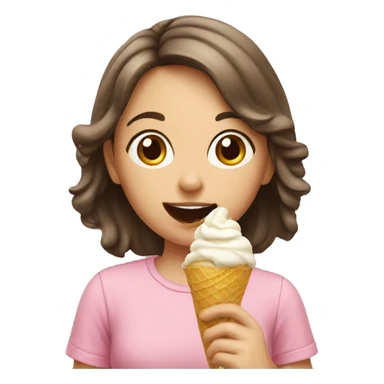 Girl eating icecream sticker