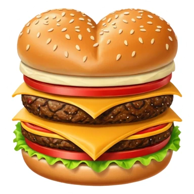 heart shaped burger  sticker