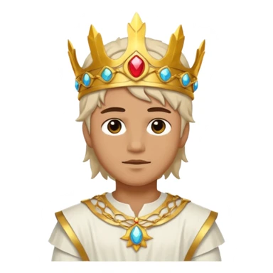 Sun Prince – sun circlet + white tunic sticker